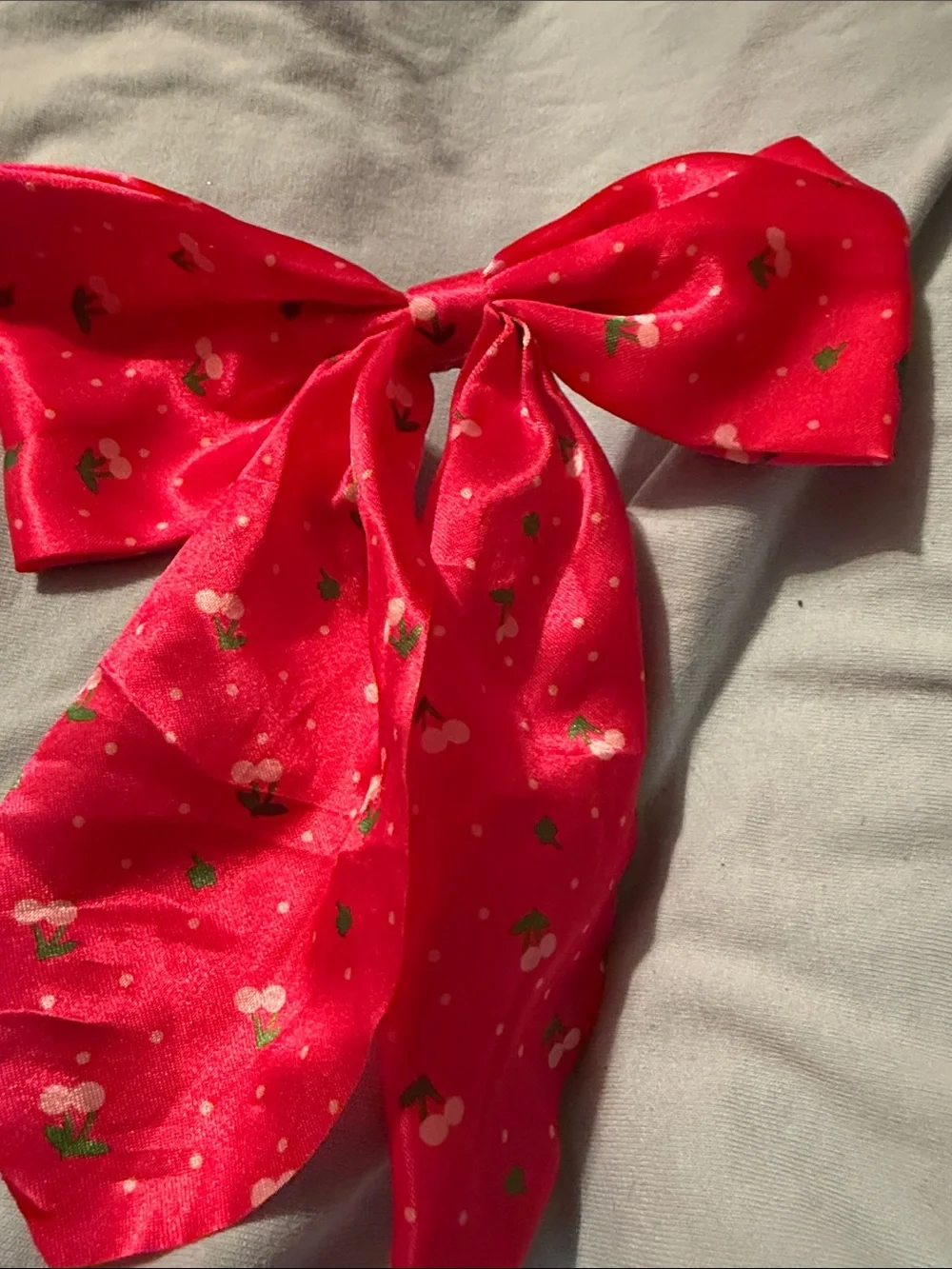 Kids Cherry Print Hair Bows and Headwrap Set - Red/Pink